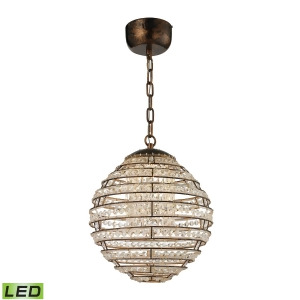 Elk Lighting Crystal Sphere Light Pendant In Spanish Bronze - All