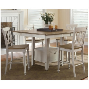 Liberty Furniture Al Fresco Opt 5 Piece Gathering Table Set in Driftwood and San - All