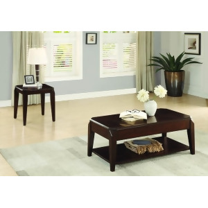 Homelegance Sikeston 2 Piece Coffee Table Set in Cherry - All