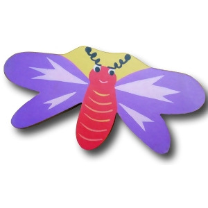 One World Dragonfly Purple and Yellow Back Wooden Drawer Pulls Set of 2 - All