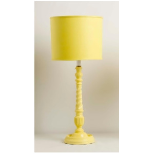 Yessica's Collection Yellow Color Block Short Twist Lamp With Yellow Drum Shade - All
