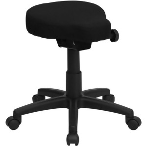 Flash Furniture Black Saddle-Seat Utility Stool w/ Height Angle Adjustment W - All