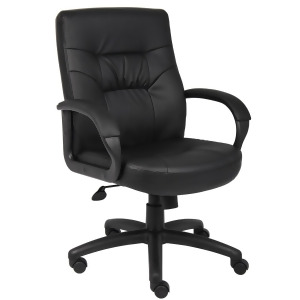 Boss Chairs Boss Executive Mid Back Leatherplus Chair - All