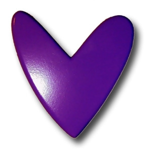 One World Modern Heart Dark Purple Wooden Drawer Pulls Set of 2 - All
