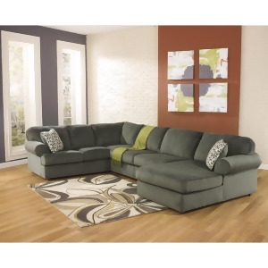 Flash Furniture Signature Design By Ashley Jessa Place Sectional In Pewter Fabri - All