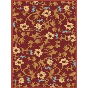 Rugs America Torino Bouquet Red 1415-Red Rug - All