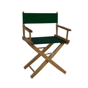 Yu Shan Extra-wide Premium Directors Chair Natural Frame with Hunter Green Color - All