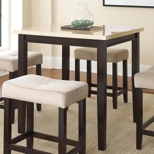 Steve Silver Aberdeen 5 Piece Counter Height Table Set w/ Faux Marble Laminate T - All