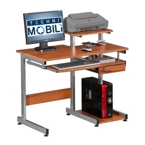 Techni Mobili Multifunction Computer Desk in Wood Grain - All