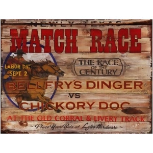 Red Horse Match Race Sign - All