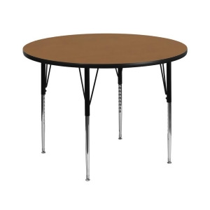 Flash Furniture 42 Inch Round Activity Table w/ Oak Thermal Fused Laminate Top - All