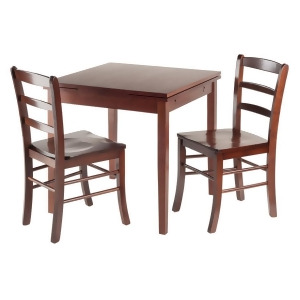 Winsome Wood Pulman 3-Pc Set EXtension Table 2 Ladder Back Chairs - All
