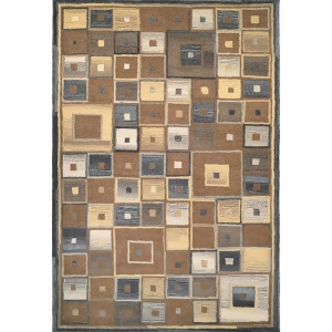 Couristan Super Indo-Natural Abstract Squares Rug In Brown - All