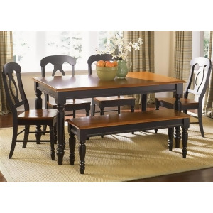 Liberty Furniture Low Country Opt 6 Piece Rectangular Table Set in Anchor Black - All
