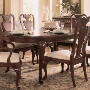 American Drew Cherry Grove Oval Leg Dining Table in Antique Cherry - All