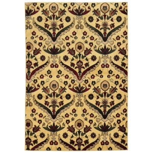Linon Elegance Rug In Cream And Red 2' X 3' - All