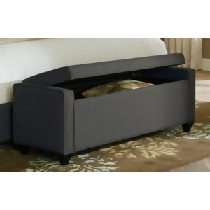 Liberty Furniture Upholstered Bed Bench in Dark Gray Linen Fabric - All