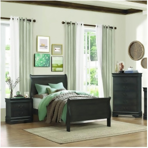 Homelegance Mayville 3 Piece Sleigh Bedroom Set in Stained Grey - All