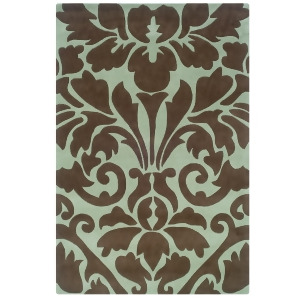 Linon Trio Rug In Chocolate And Spa Blue 1.10 x 2.10 - All