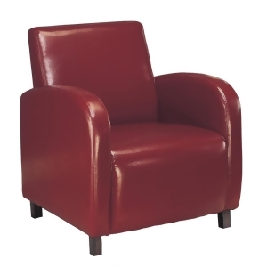 Monarch Specialties I 8051 Burgundy Leather-Look Accent Chair - All
