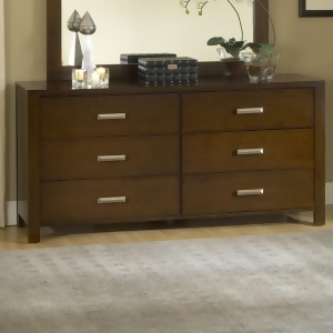 Modus Riva Six Drawer Dresser in Chocolate Brown - All