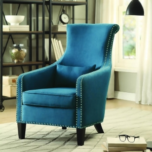 Homelegance Arles Accent Chair w/Kidney Pillow in Blue - All