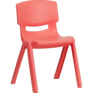 Flash Furniture Red Plastic Stackable School Chair w/ 13.25 Inch Seat Height Y - All