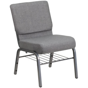 Flash Furniture Hercules Series 21 Extra Wide Gray Church Chair With 3.75 Thic - All