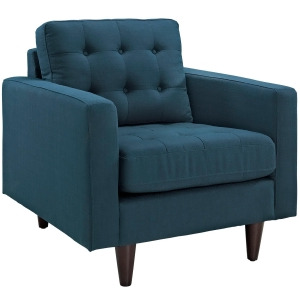 Modway Empress Upholstered Armchair in Azure - All