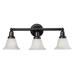 Nulco Lighting Vintage Bath 84022/3 3Light Glass Bath Bar in Oil Rubbed Bronze F - All