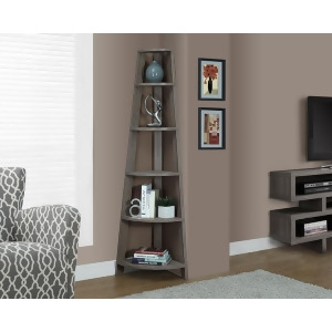 Monarch Specialties Bookcase 72 h / Dark Taupe Accent Etagere - All