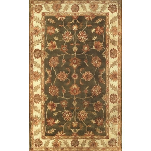 Noble House Golden Collection Rug in Dark Green / Beige - All