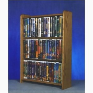 Wood Shed Solid Oak Cabinet for DVD's Vhs tapes books and more - All