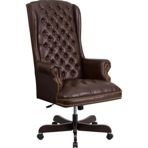 Flash Furniture Ci-360-brn-gg High Back Traditional Tufted Brown Leather Executi - All