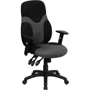 Flash Furniture High Back Ergonomic Black Gray Mesh Task Chair w/ Adjustable A - All