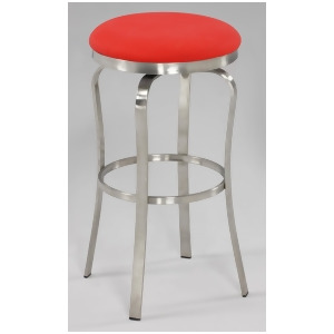 Chintaly 1193 Modern Backless Bar Stool In Red - All