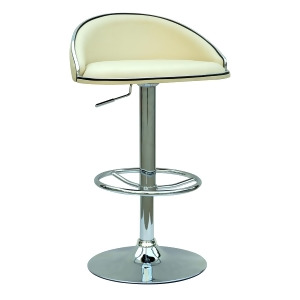 Chintaly 0388 Pneumatic Gas Lift Adjustable Height Swivel Stool In Creme - All