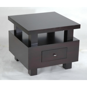 Allan Copley Designs Lexington 1-Drawer Square End Table w/ Mid-Shelf in Express - All