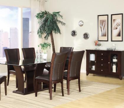 Homelegance Daisy 5 Piece Rectangular Dining Room Set in Espresso 