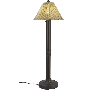 Patio Living Tahiti Ii 60 Floor Lamp 19207 with 3 bronze tube body and tight w - All