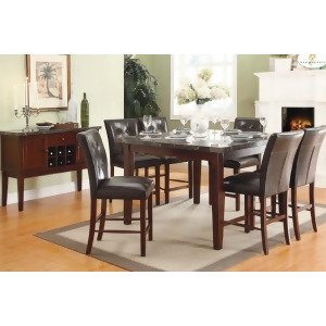 Homelegance Decatur 8 Piece Counter Dining Room Set w/ Marble Top - All