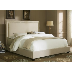 Liberty Furniture Upholstered Panel Bed in Natural Linen Fabric - All