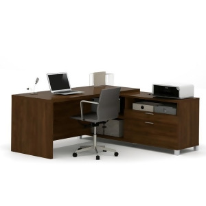 Bestar Pro-Linea L-desk In Oak Barrel - All