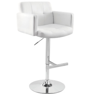 Lumisource Stout Bar Stool In White - All