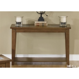 Liberty Furniture Hearthstone Sofa Table in Rustic Oak Finish - All