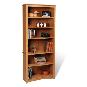 Prepac Sonoma Oak 77 Inch 6-Shelf Bookcase - All