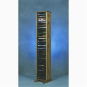 Wood Shed Solid Oak Tower for DVD's Individual Locking Slots - All