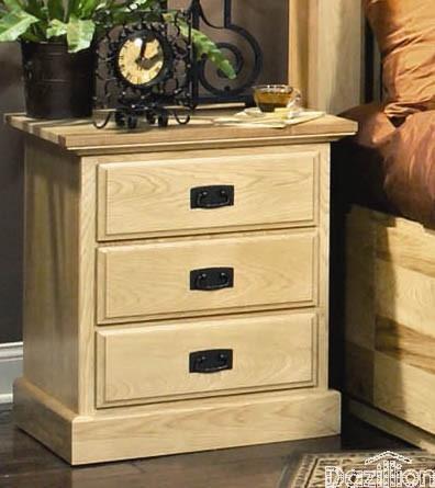 A-America Amish Highlands 3 Drawer Nightstand 