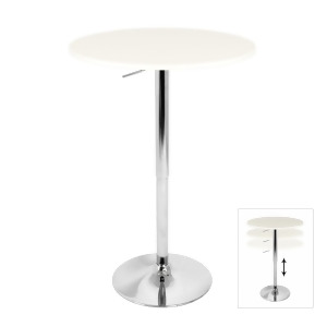Lumisource Adjustable Bar Table In White - All