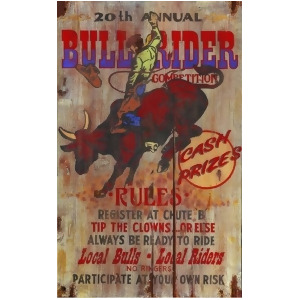 Red Horse Bull Rider Sign - All